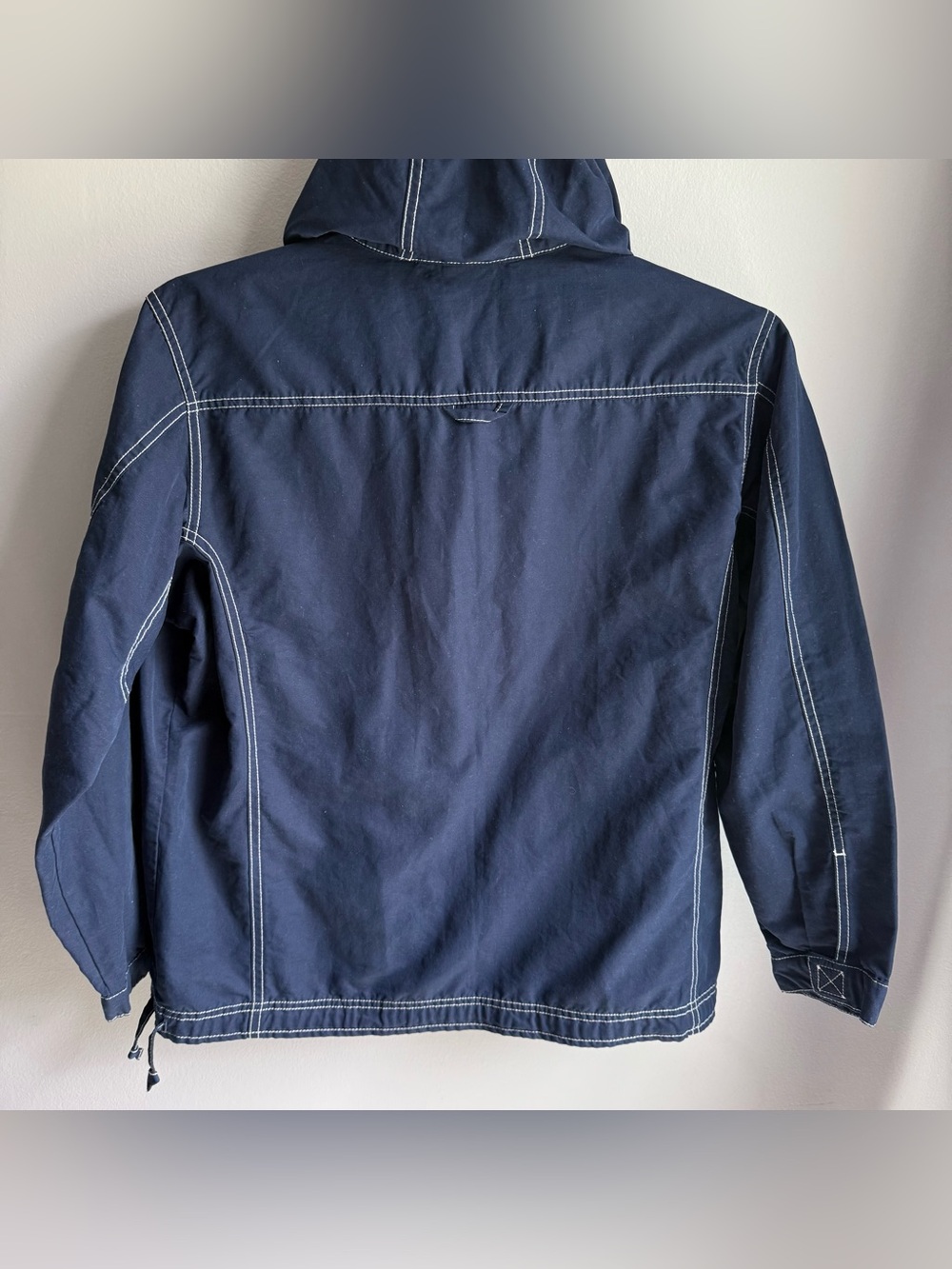 Nike Y2K Navy Blue Pullover Jacket with Hood Size Medium - Picture 2 of 11